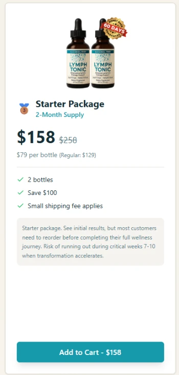 1 bottle price plan for lymph support herbal drops